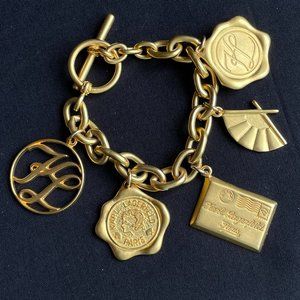 Vintage Karl Lagerfeld Gold Charm Bracelet
